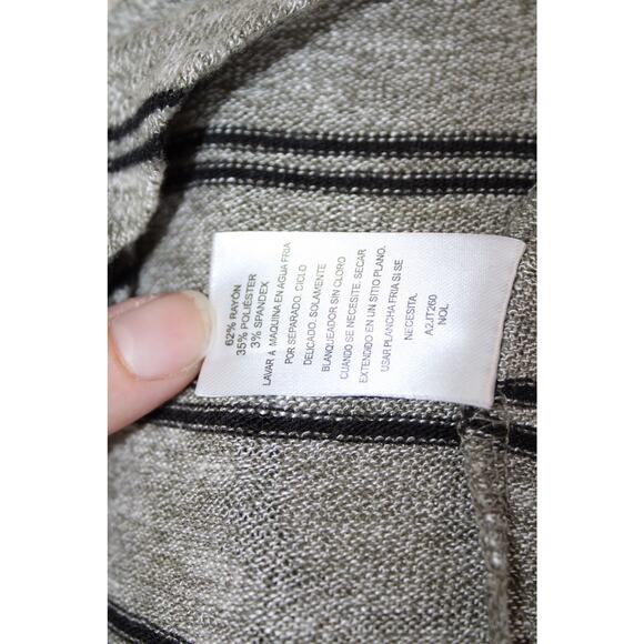 Planet Gold women’s stripe sweater gray and black size M - Picture 9 of 9